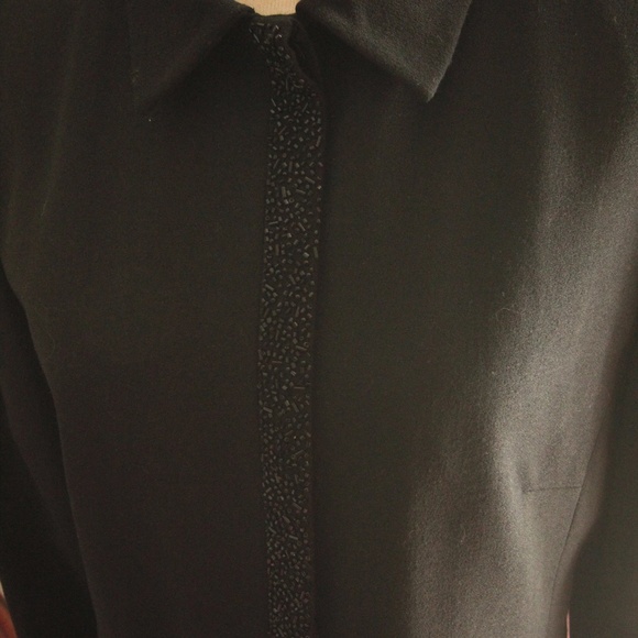 1980’s Black Beaded Oleg Cassini Ladies Suit - Picture 3 of 5